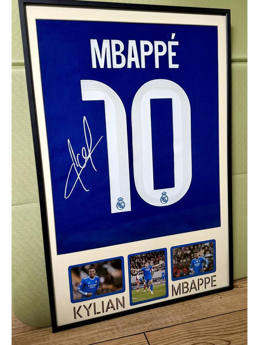 Kylian Mbappe Real Madrid 2026 Framed Jersey – Printed Signature